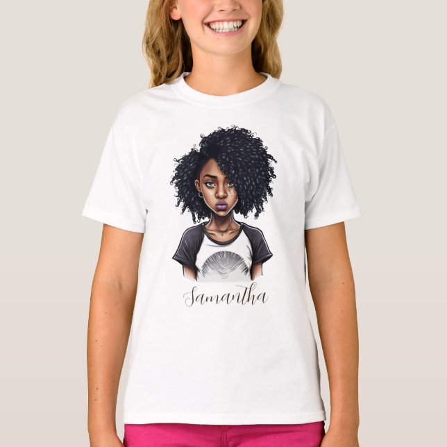 T-shirt Femme afro chic et classique (Devant)