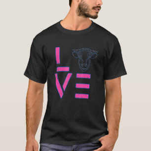 T-shirt Femme Agricultrice Adore Vache Animaux de Ferme Mi