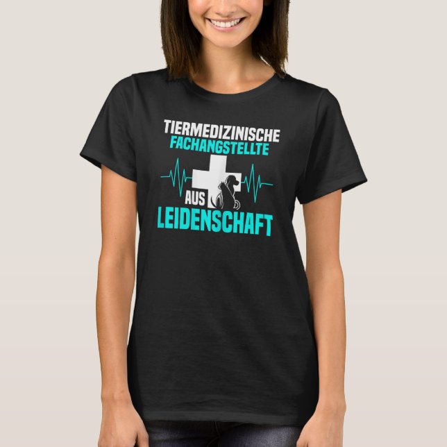 T-shirt Femme Aide vétérinaire de la passion heartbeat TF (Devant)