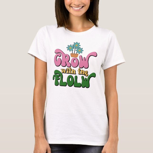 T-Shirt Femme, Aller Avec Le Flow Teeshirt (Devant)