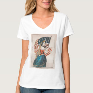 T-shirt Femme américaine patriotique | Drapeau américain