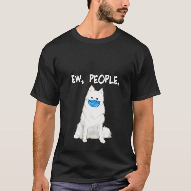 T-shirt Femme American Eskimo Chien Ew Chien Ew Chien Port (Devant)
