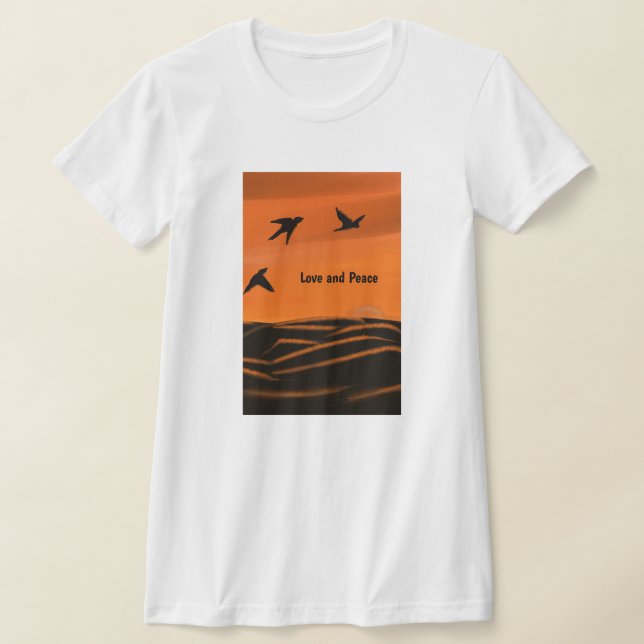 T-shirt femme amour et paix (Poser)