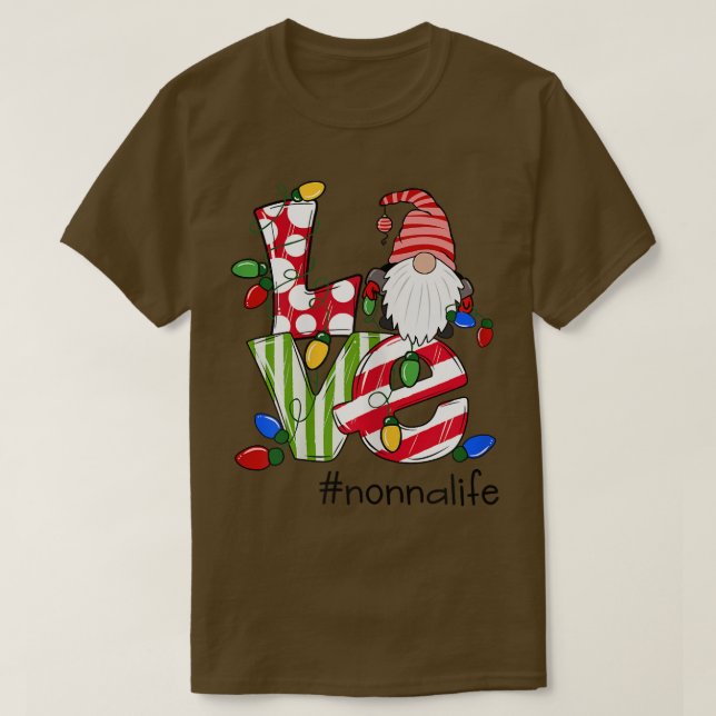 T-shirt Femme Amour Personnalisé Nonnalife Bonbons Gnome C (Design devant)