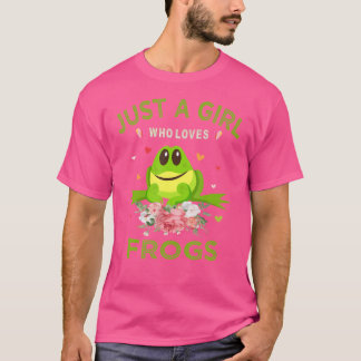 T-shirt Femme Amoureuse De Grenouille Juste Une Fille Qui 