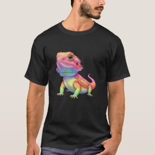 T-shirt Femme amoureuse de lézard barbu drôle et coloré