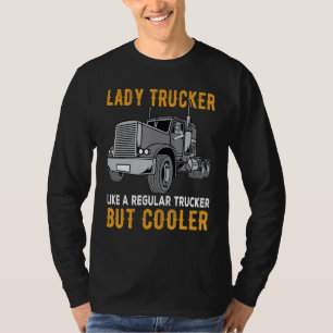 T-shirt Femme Amusante Camionneuse Femme Chauffeuse De Cam