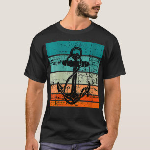 T-shirt Femme Ancre Rétro Vintage Look Capitaine Skipper