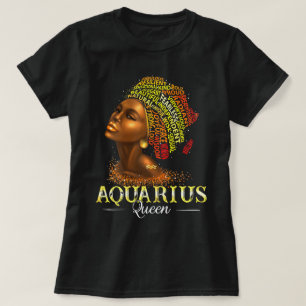 T-shirt Femme Aquarius Reine Femme Symbole de date de nais