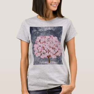 T-shirt femme Arbre Fleur de Cerisier Rose Esthéti