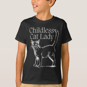 T-shirt Femme au chat sans enfant