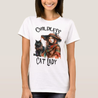 T-shirt Femme au chat sans enfant, élection de 2024