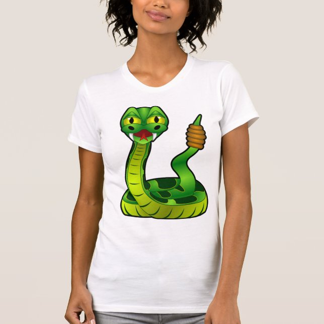 T-shirt Femme au crotale vert (Devant)