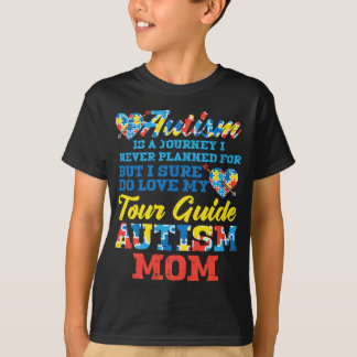 T-shirt Femme Autisme Voyage Jamais planifié Visite Guide 