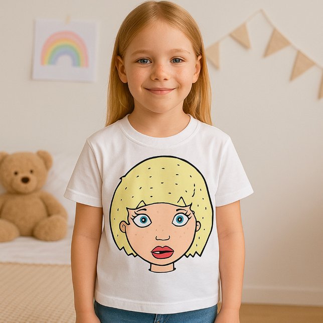 T-shirt Femme aux cheveux jaunes (Créateur téléchargé)