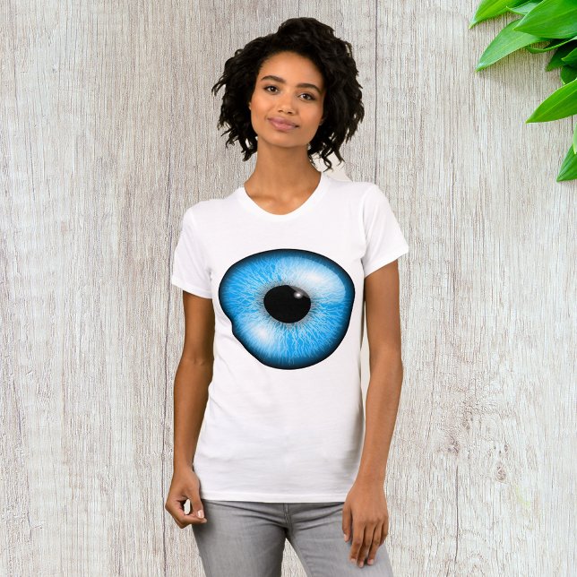 T-shirt Femme aux yeux bleus (Créateur téléchargé)