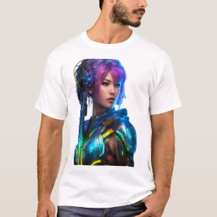 T-shirt Femme Avec Beauté Futuriste