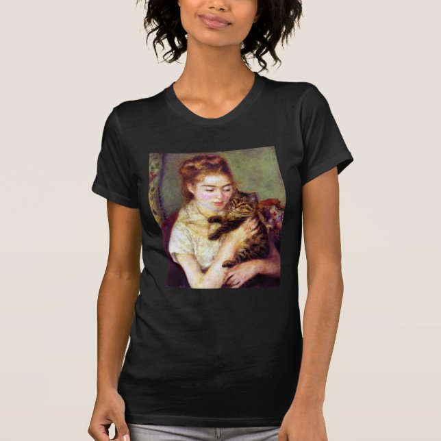 T-shirt Femme avec chat, Auguste Renoir (Devant)