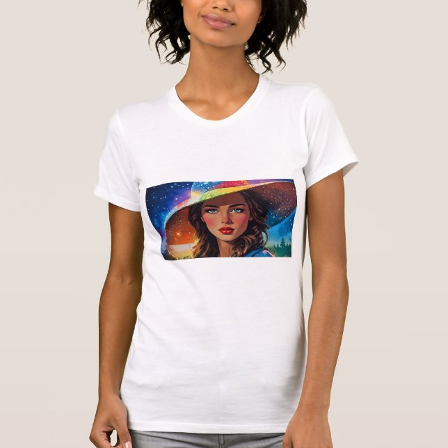 T-shirt Femme avec ciseaux non conventionnels (Devant)