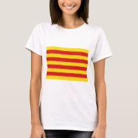 T-shirt femme avec drapeau de Catalogne