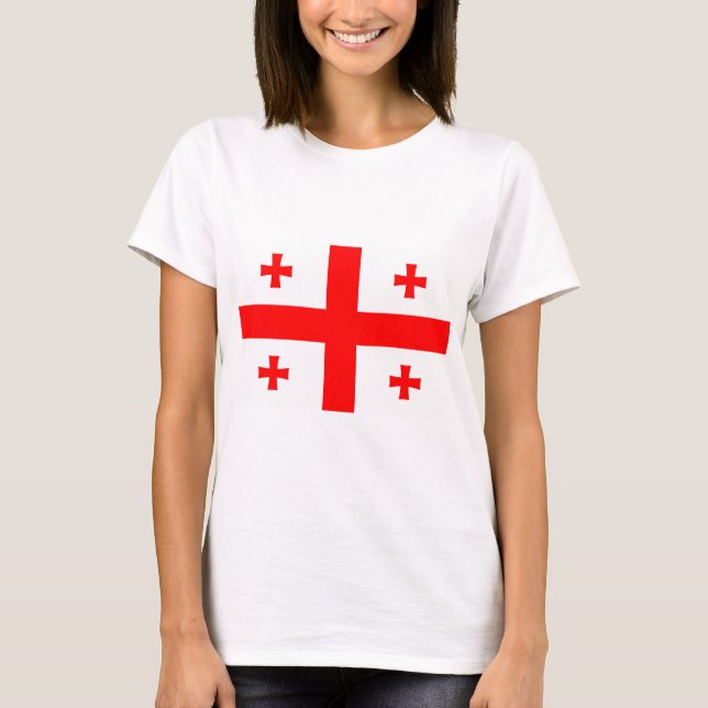 T-shirt femme avec drapeau de Géorgie (Devant)