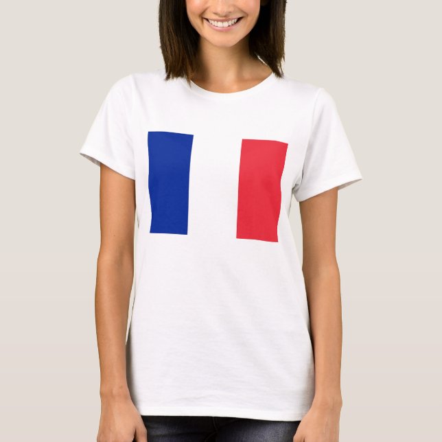 T-shirt femme avec drapeau de la France (Devant)