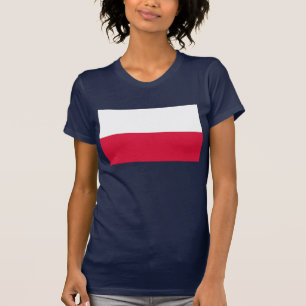 T-shirt femme avec drapeau de la Pologne