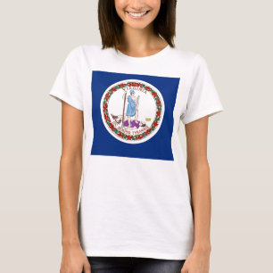 T-shirt femme avec drapeau de l'État de Virginie