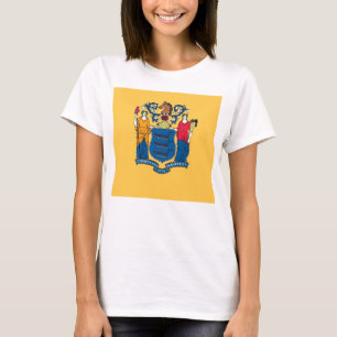 T-shirt femme avec drapeau de l'État du New Jersey