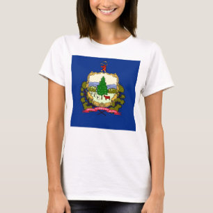 T-shirt femme avec drapeau de l'État du Vermont