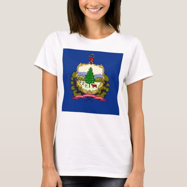 T-shirt femme avec drapeau de l'État du Vermont (Devant)