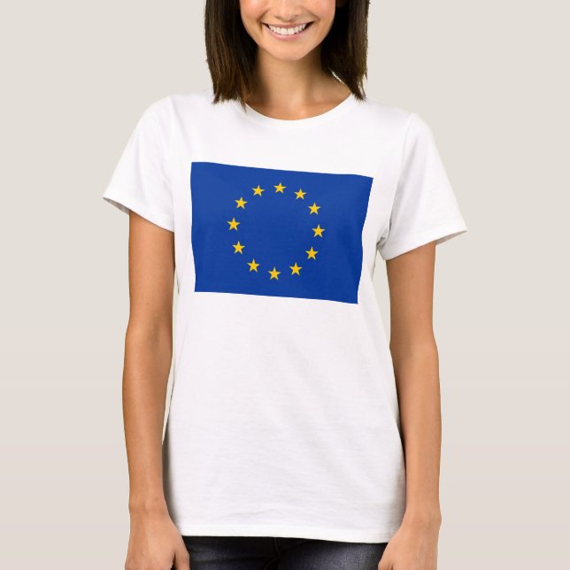 T-shirt femme avec drapeau de l'Union européenne (Devant)