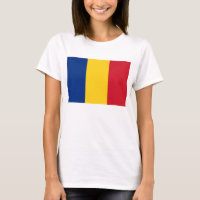 T-shirt femme avec drapeau de Roumanie
