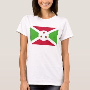 T-shirt femme avec drapeau du Burundi