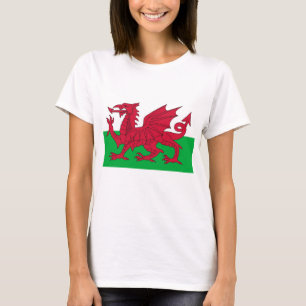 T-shirt femme avec drapeau du Pays de Galles