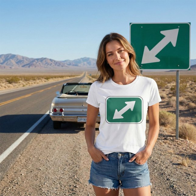 T-shirt femme avec flèches à double direction (Créateur téléchargé)