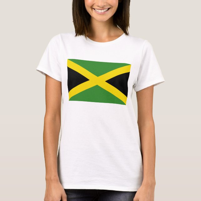 T-shirt femme avec le drapeau de la Jamaïque (Devant)