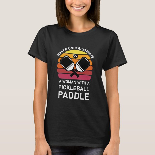 T-shirt Femme avec Pickleball Paddle (Devant)