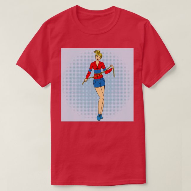 T-shirt Femme avec Tapemeasure Fitness Workout Soins de sa (Design devant)