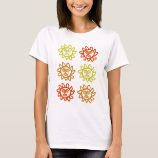 T-shirt Femme avec visage audacieux design Sun