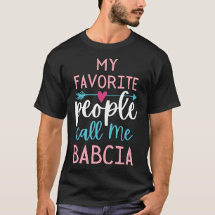 T-shirt Femme Babcia Favori grand-mère polonaise grand-mèr