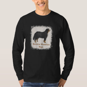 T-shirt Femme Bernese Mountain Mom Bleached mignon chien