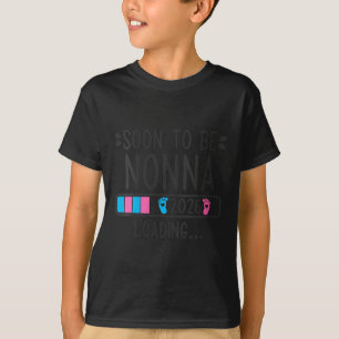 T-shirt Femme Bientôt Nonna 2026 Chargement De Grossesse A