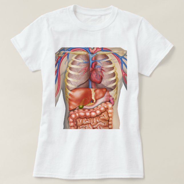 T-shirt Femme brouillée d'anatomie d'organes internes (Design devant)