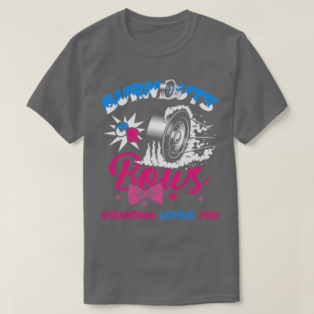 T-shirt Femme Burnouts ou Bows Genre Reveal Baby Party A (Design devant)