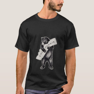 T-shirt Femme California Love Art Retro Cali Bear Hug Ca