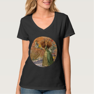 T-shirt Femme Capricorne Chèvre Fantaisie Amusant