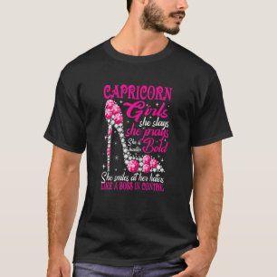 T-shirt Femme Capricorne Fille Comme Un Patron Dans Le Dia