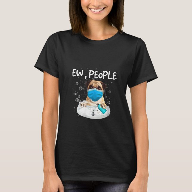 T-shirt Femme Carlin Ew Personnes Chien Laver Les Mains Po (Devant)