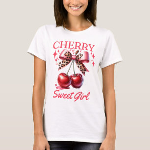 T-shirt Femme cerise et arc rose